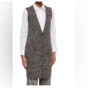 Theory Minareeya Paella Tunic Sweater Vest Wool/Silk Blend